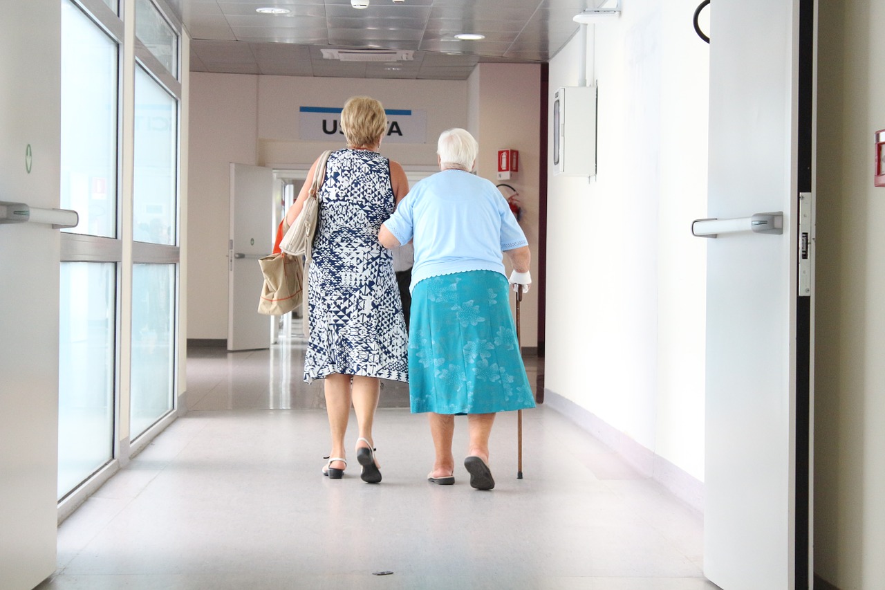 elderly woman patient care